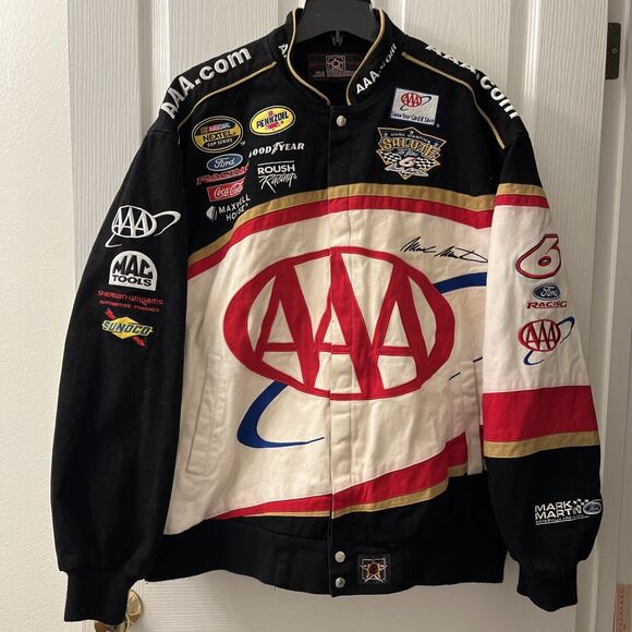 Vintage JH Design AAA Nascar Mark Martin Size 4XL Authentic Roush Racing Jacket - Picture 1 of 16